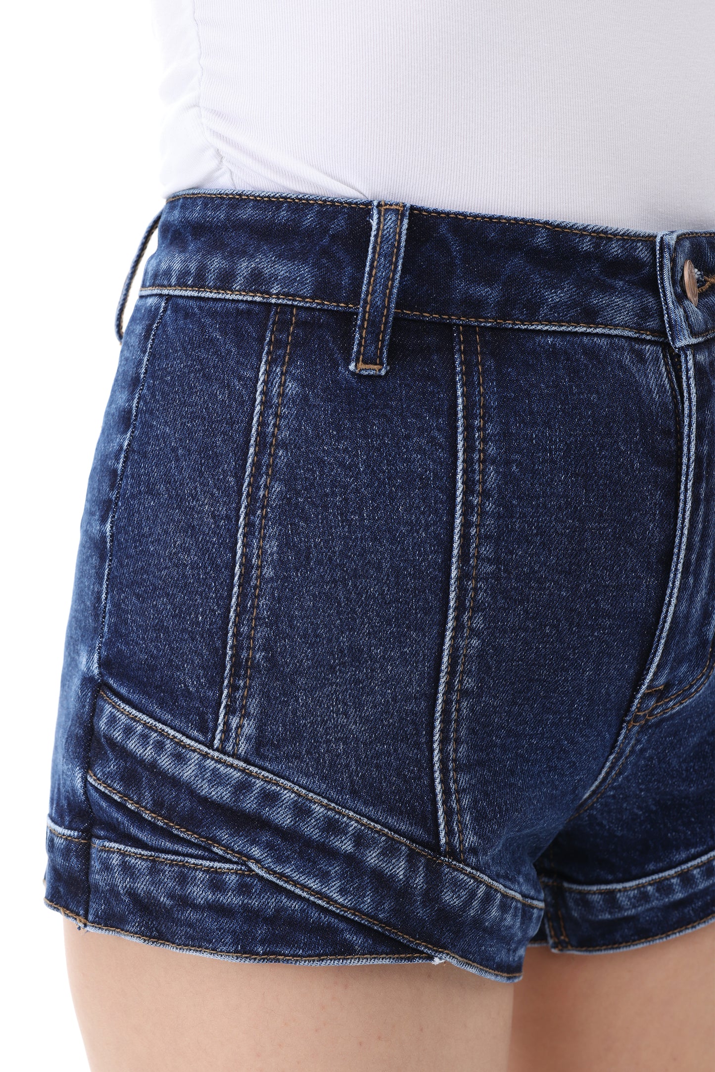 MIAMI HIGH RISE DENIM SHORTS BYH6159