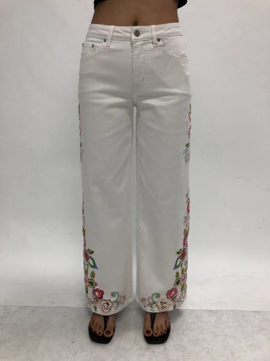 NEW YORK M-HIGH RISE WIDE LEG FULL PANTS BYW8446