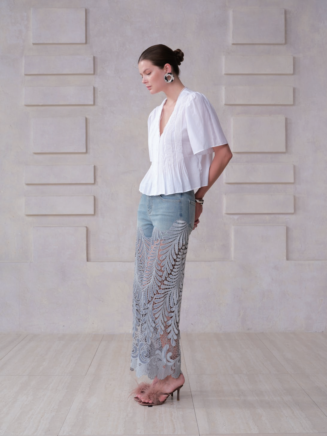 NEW YORK HIGH RISE FLARED WIDE LEG  FULL JEANS BYW8426