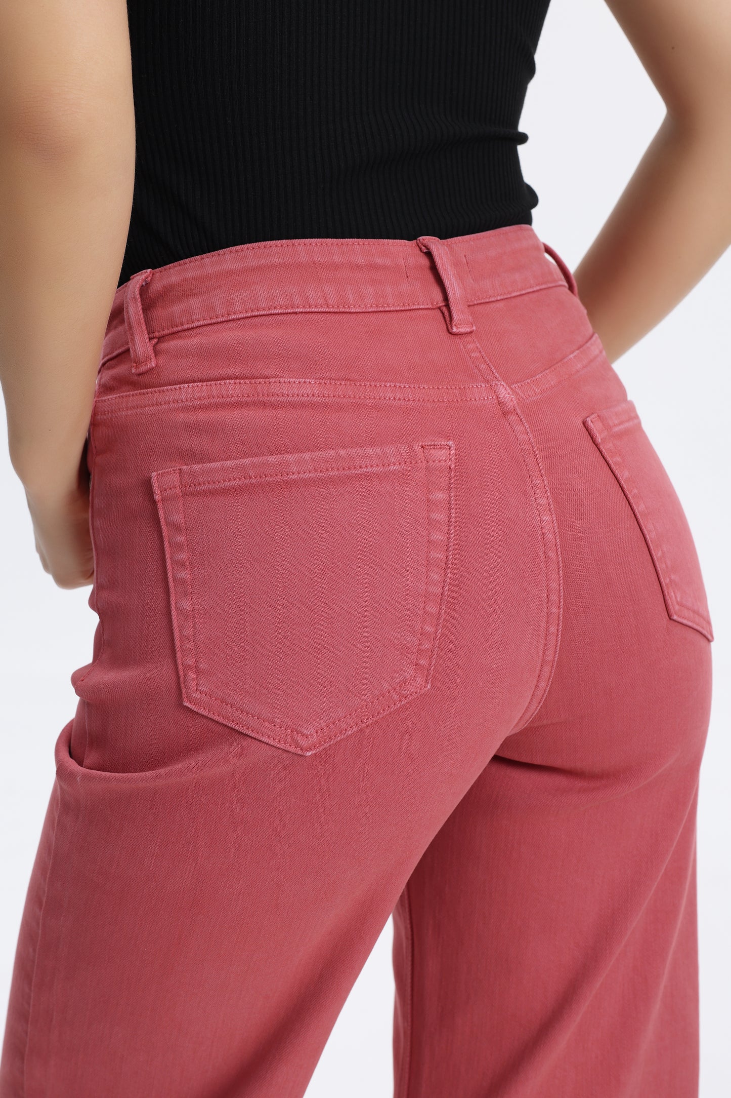 HIGH RISE WIDE LEG BYW8015 MAROON