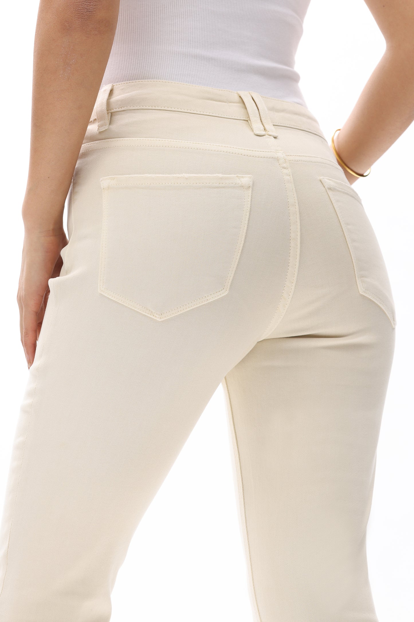 PLUS EMILY HIGH RISE DISTRESSED FLARE