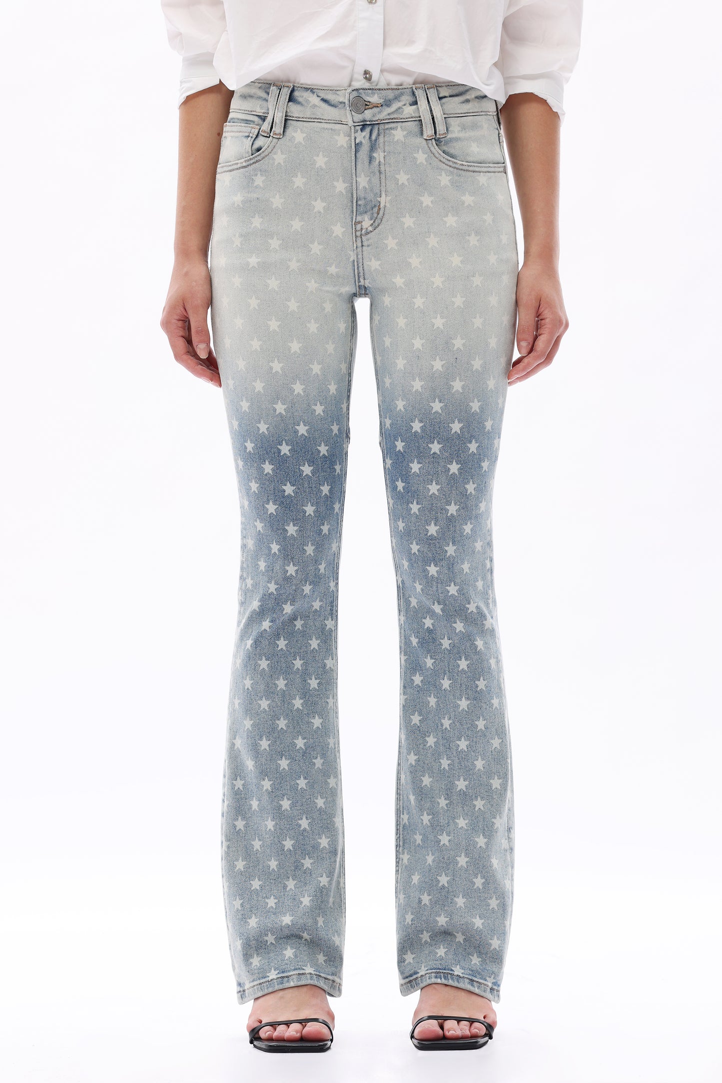 MID RISE BOOTCUT WITH STAR PRINT