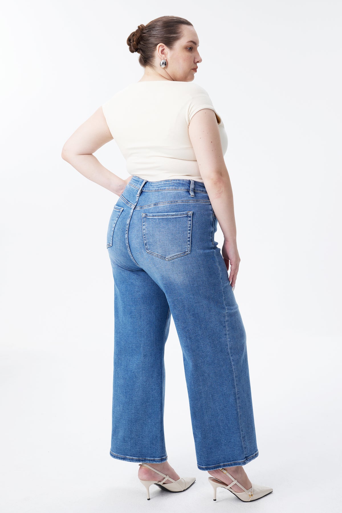 PLUS LISA MID RISE WIDE LEG