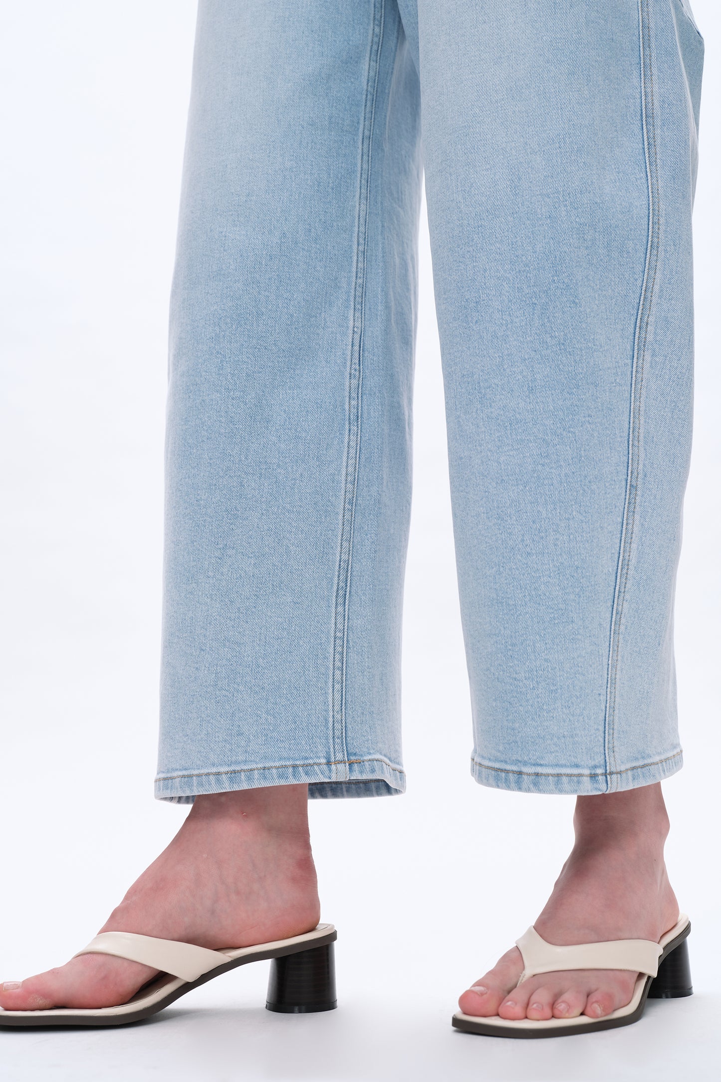 MID RISE BALLOON DENIM JEANS BYOX005 (BYMJ192) LIGHT BLUE