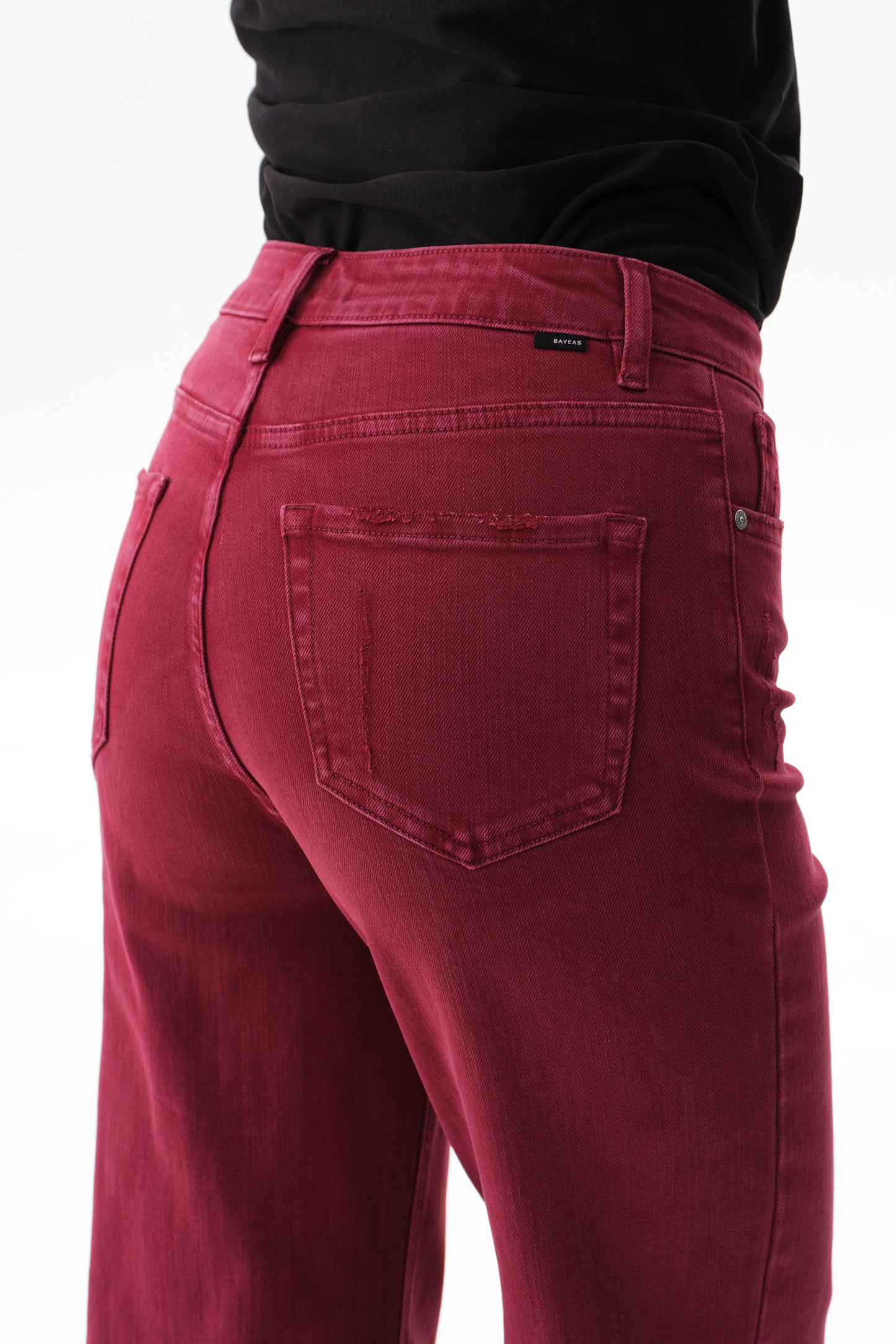 HIGH RISE WIDE LEG (WINE)BYW8015