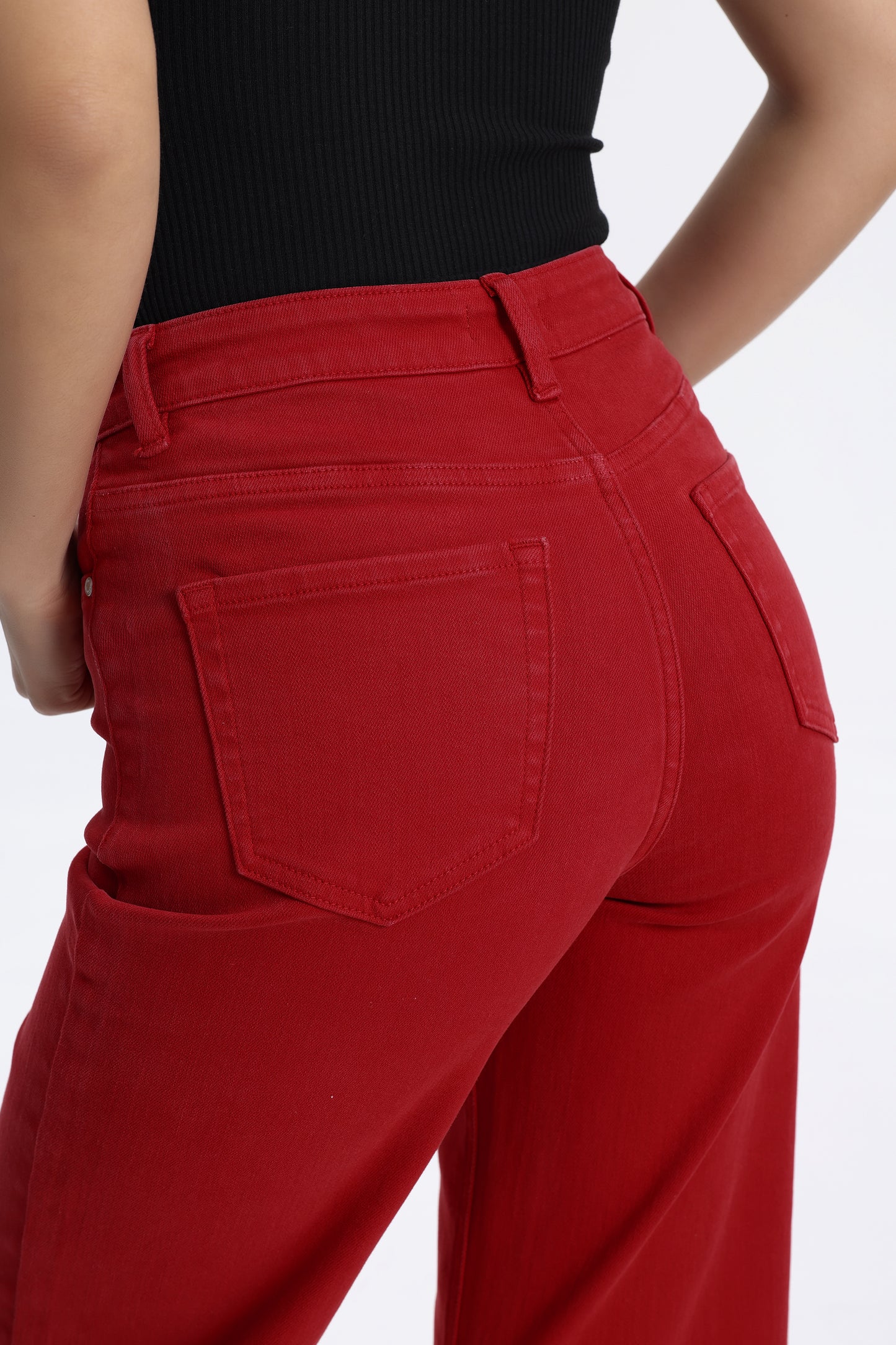 HIGH RISE WIDE LEG BYW8015 RED
