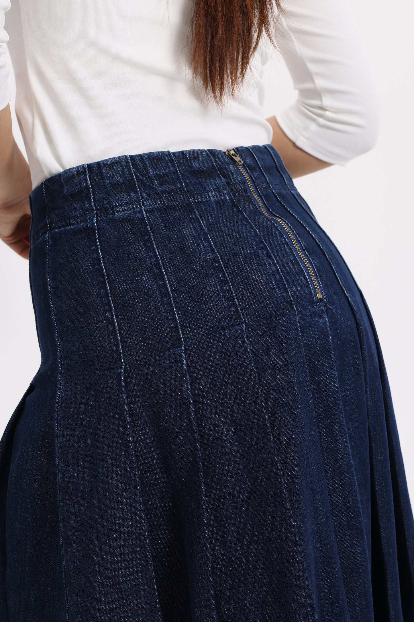 CAIUS HIGH RISE PLEATED SKIRT