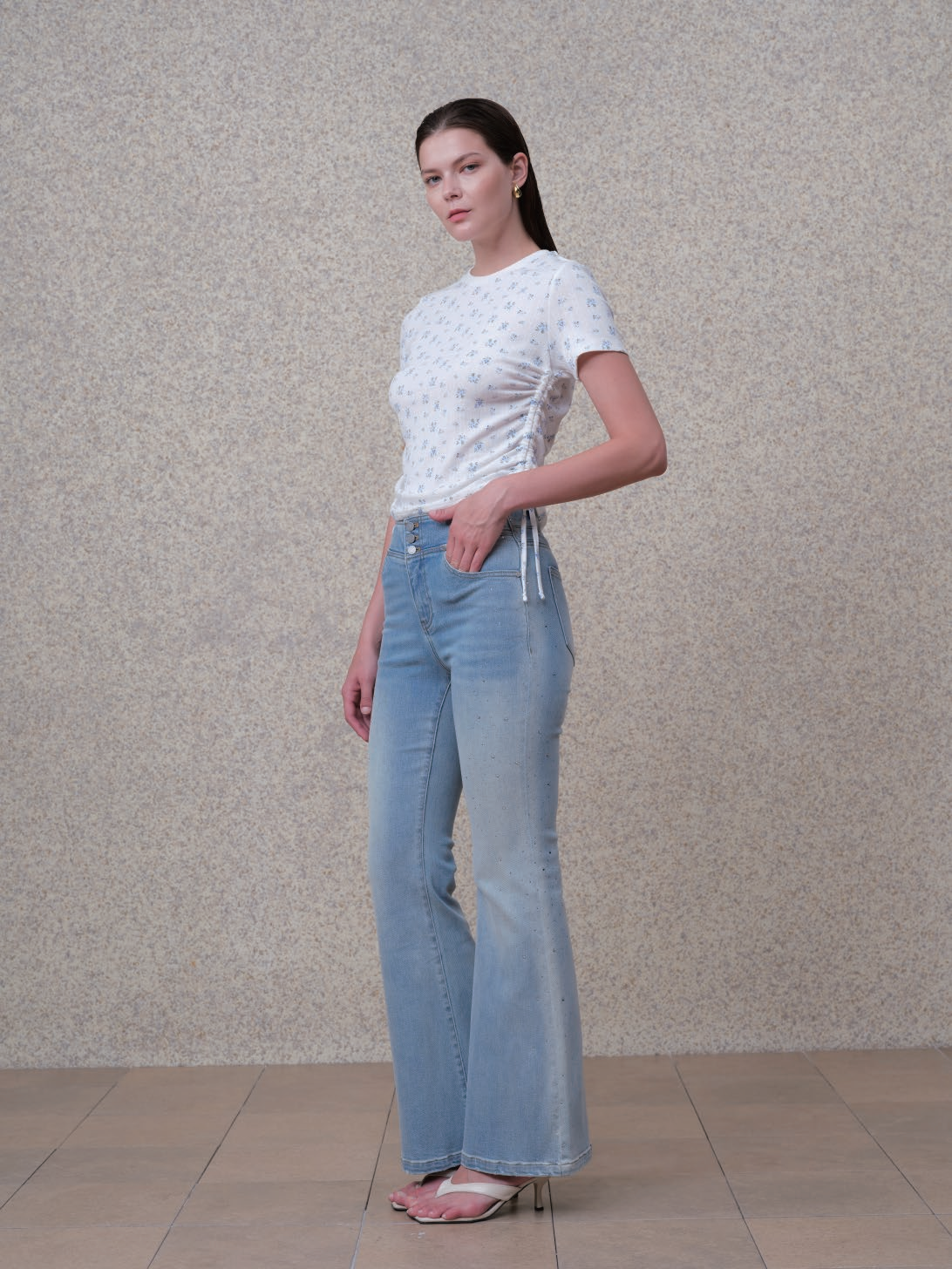 AUSTIN HIGH RISE FLARE FULL JEANS BYF1249