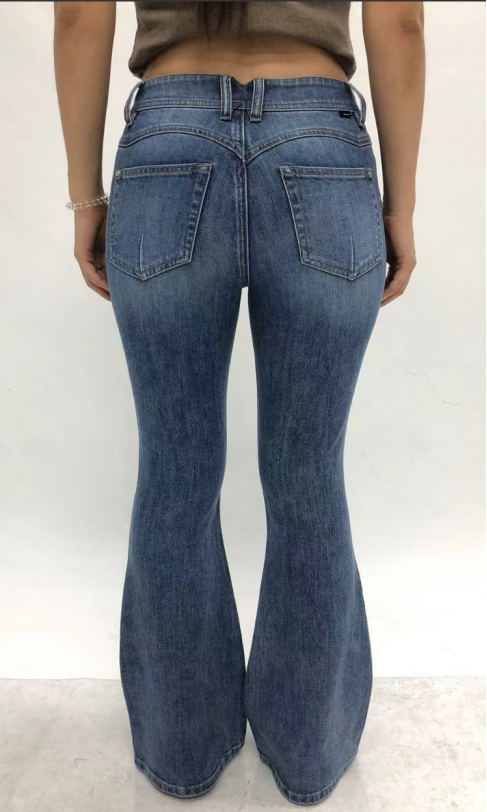 AOSTIN M-HIGH FLARE FULL JEANS BYF1246