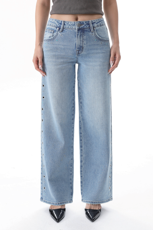 NEW YORK MID RISE WIDE LEG FULL JEANS BYW8430