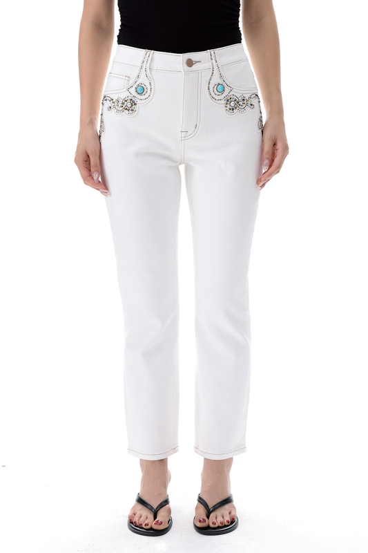 HONG KONG HIGH RISE STRAIGHT CAPRI PANTS BYT5361