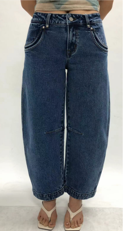 TOKYO M-HIGH RISE DROPPED CROTCH BARREL ANKLE JEANS BYOX073