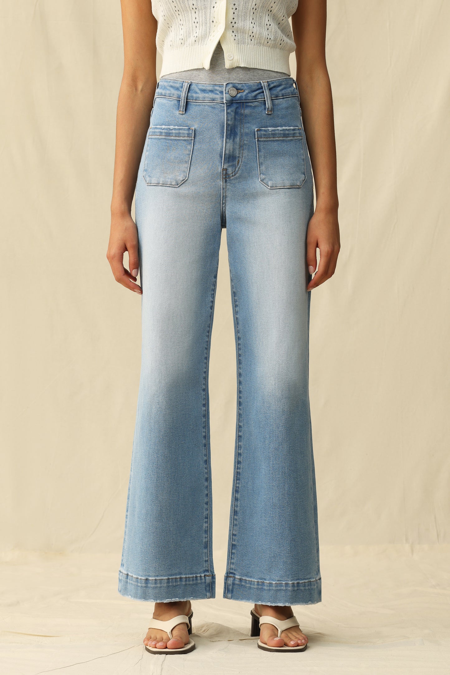 HIGH RISE WIDE LEG JEANS