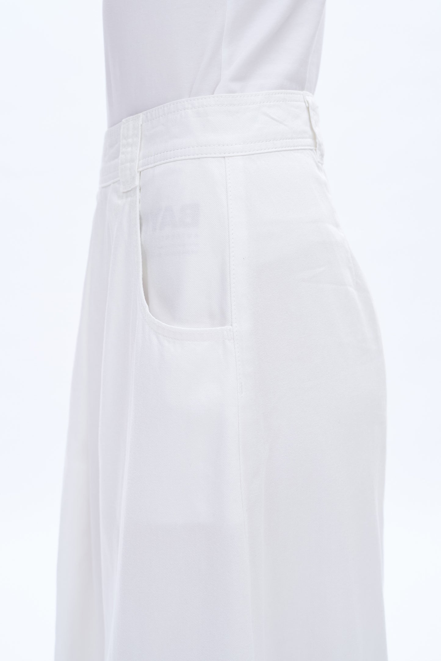 SHANNON MID RISE PLEATED LONG SKIRT BYK7046 (BYMJ124) WHITE