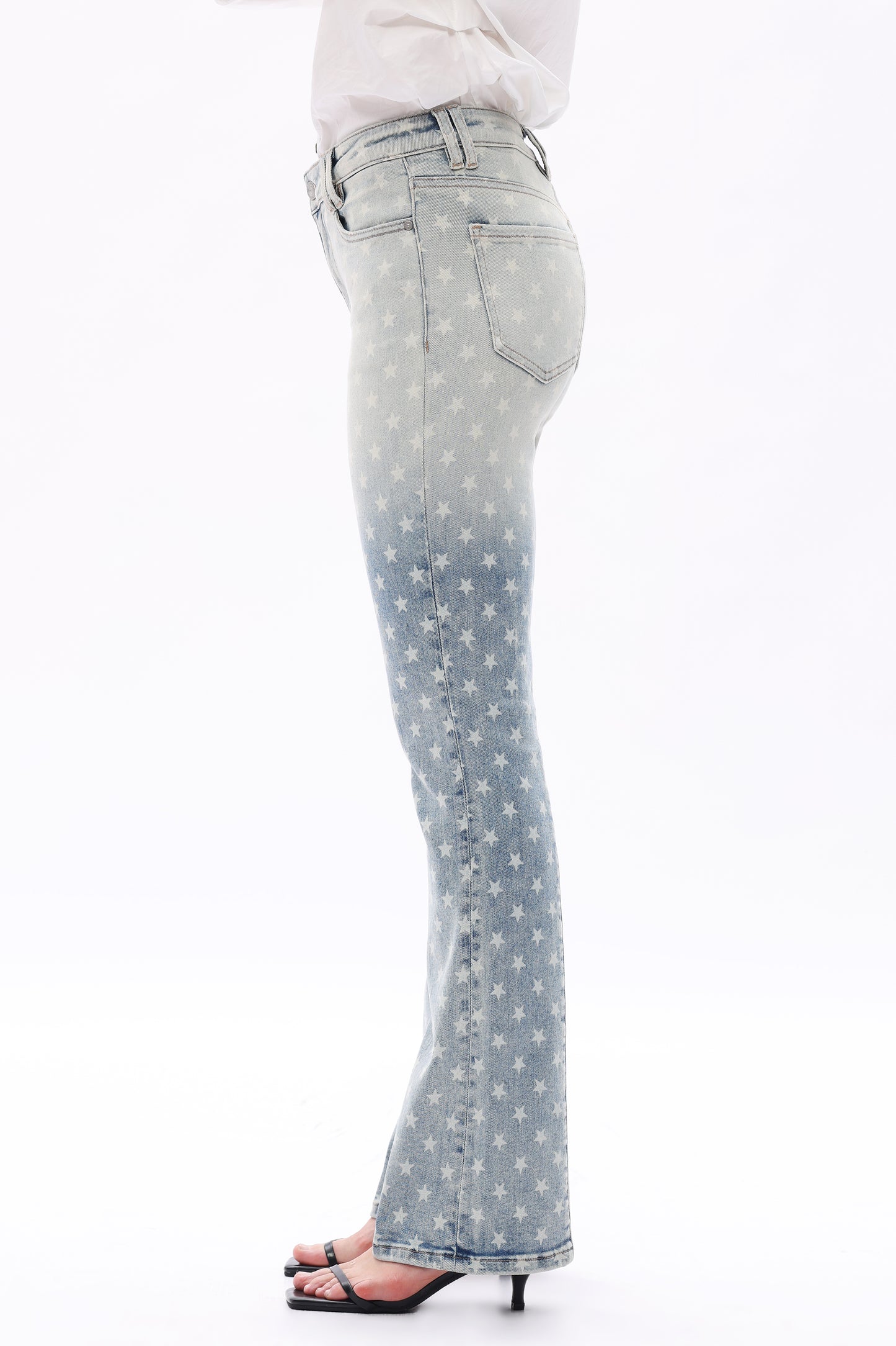 MID RISE BOOTCUT WITH STAR PRINT