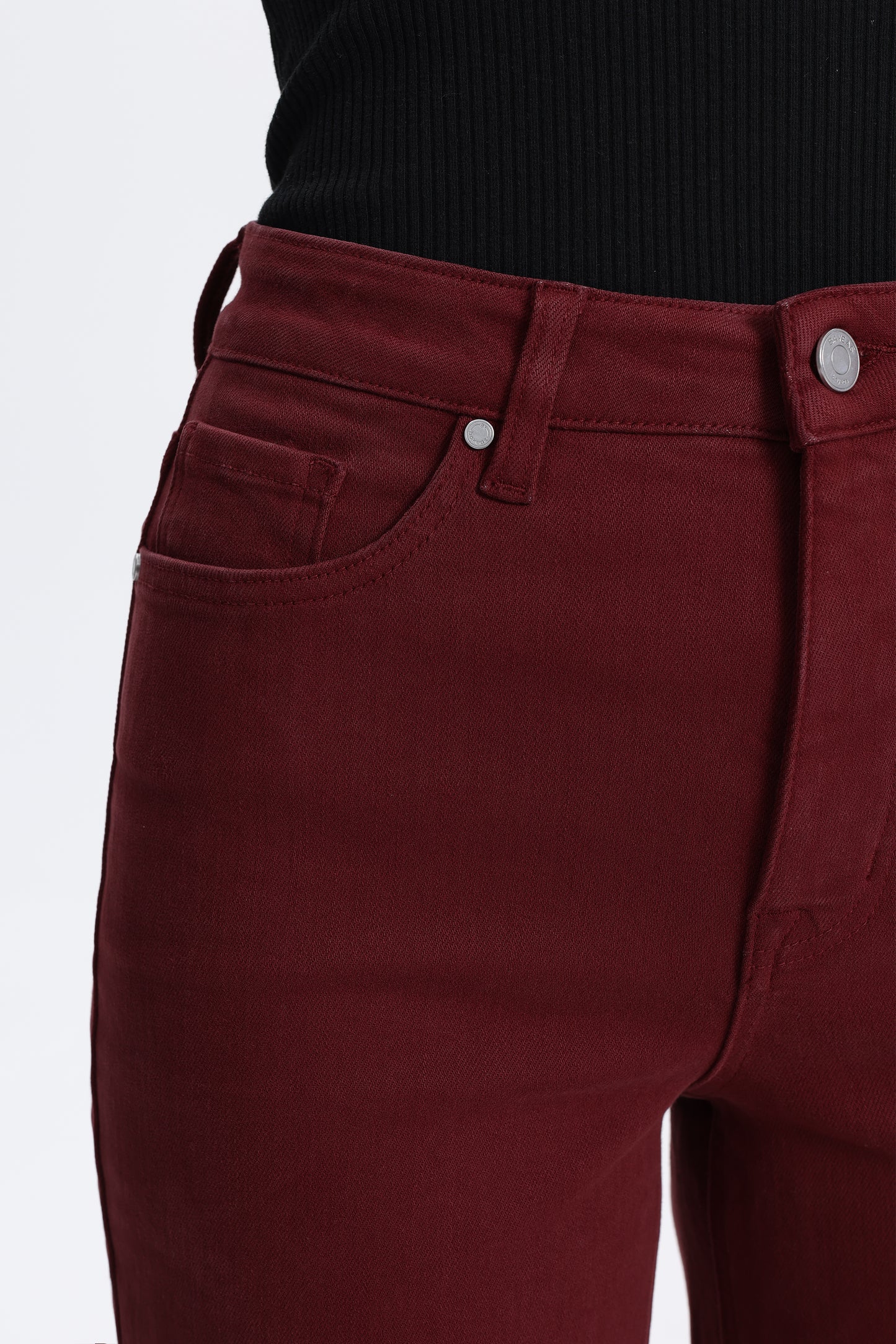 HIGH RISE WIDE LEG BYW8015 CRIMSON