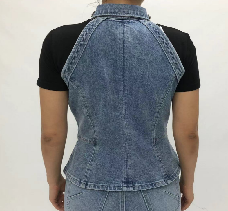 Halter Denim Vest BYV4006