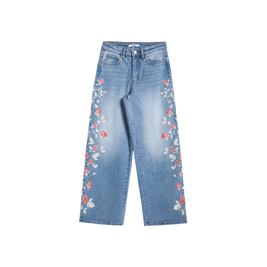 HIGH RISE BARREL LEG DENIM JEANS BYOX020 (BYMJ203) LIGHT BLUE