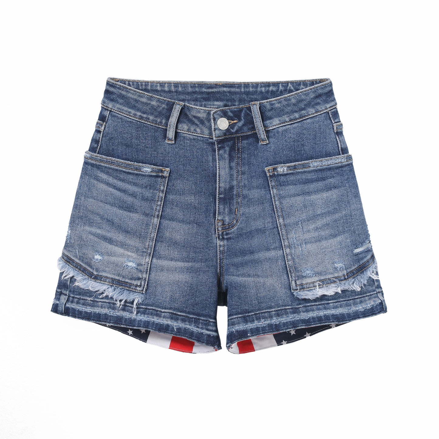 MID RISE DENIM SHORTS BYH6130 (BYWR008) MEDIUM BLUE