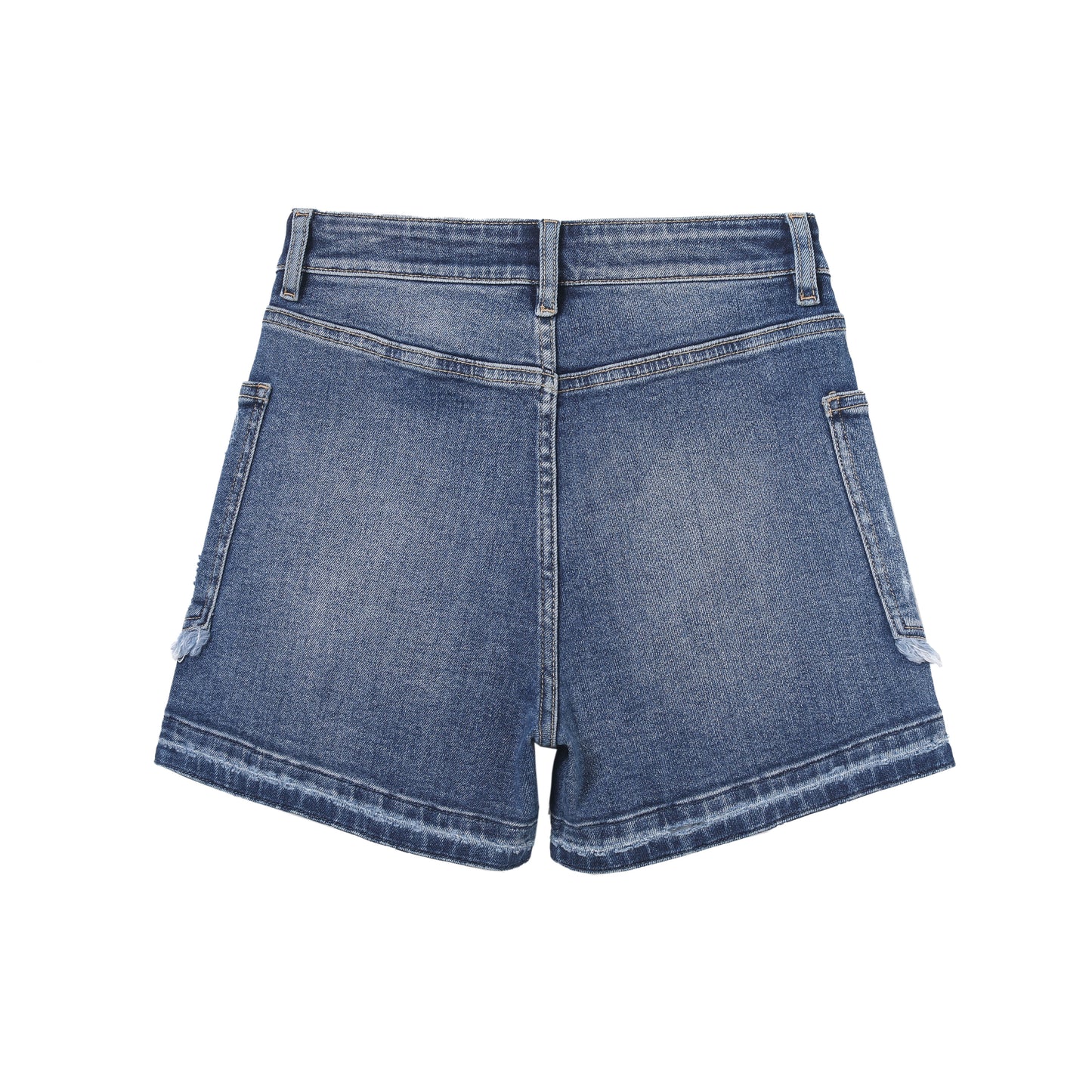 MID RISE DENIM SHORTS BYH6130 (BYWR008) MEDIUM BLUE