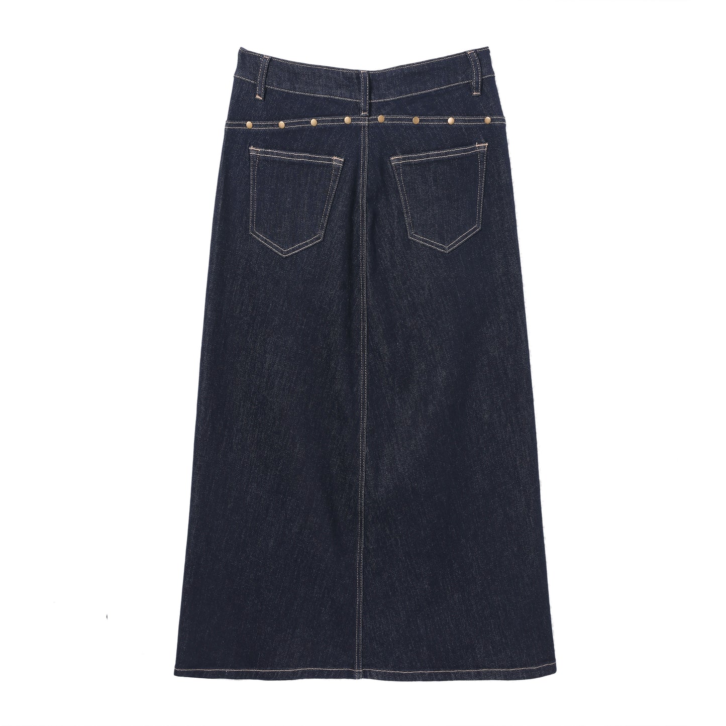 DENIM SKIRT WITH FRONT SLIT BYK7067 (BYAR009) DARK BLUE