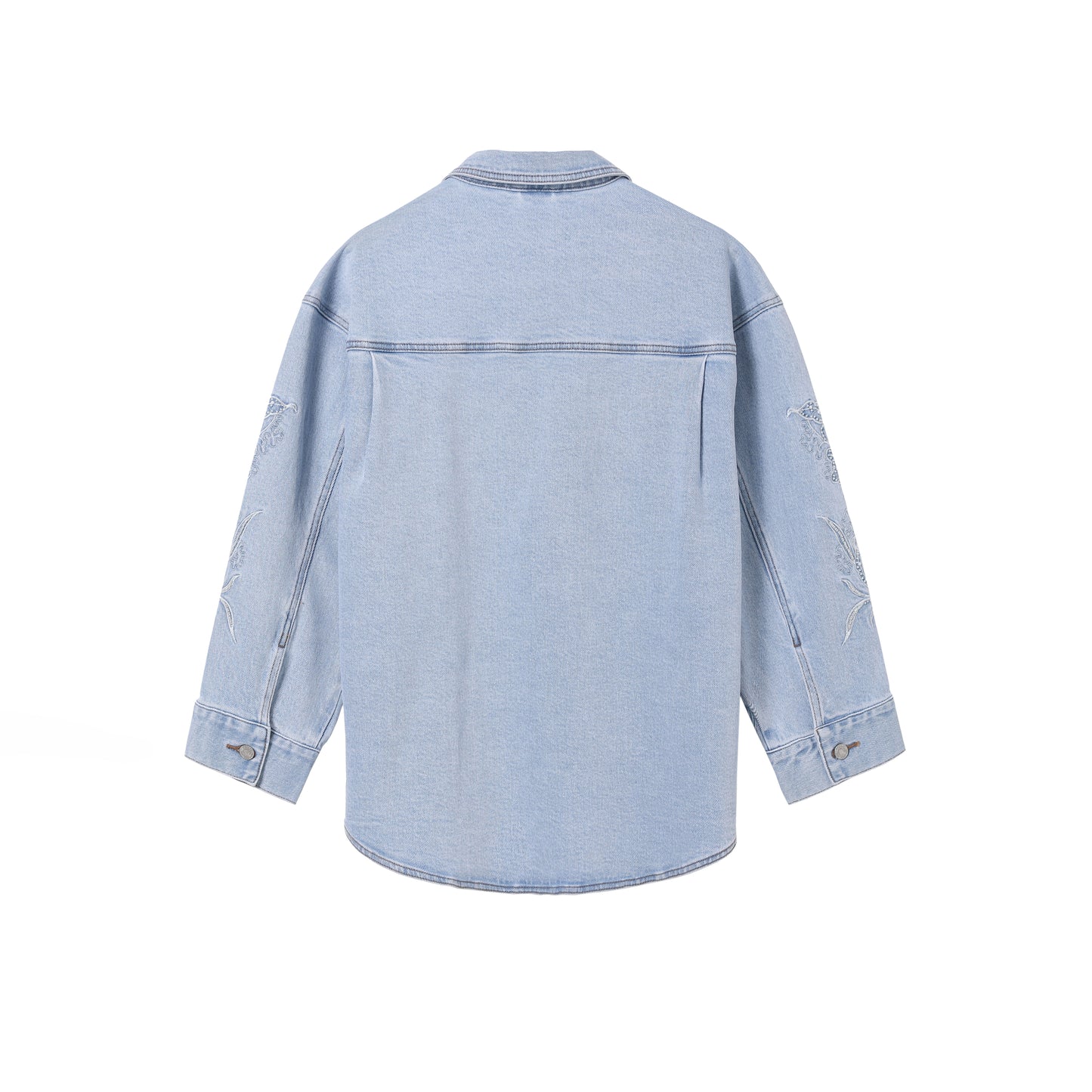 EMBROIDERED DENIM SHIRT BYJ9062 (BYMG022) LIGHT BLUE