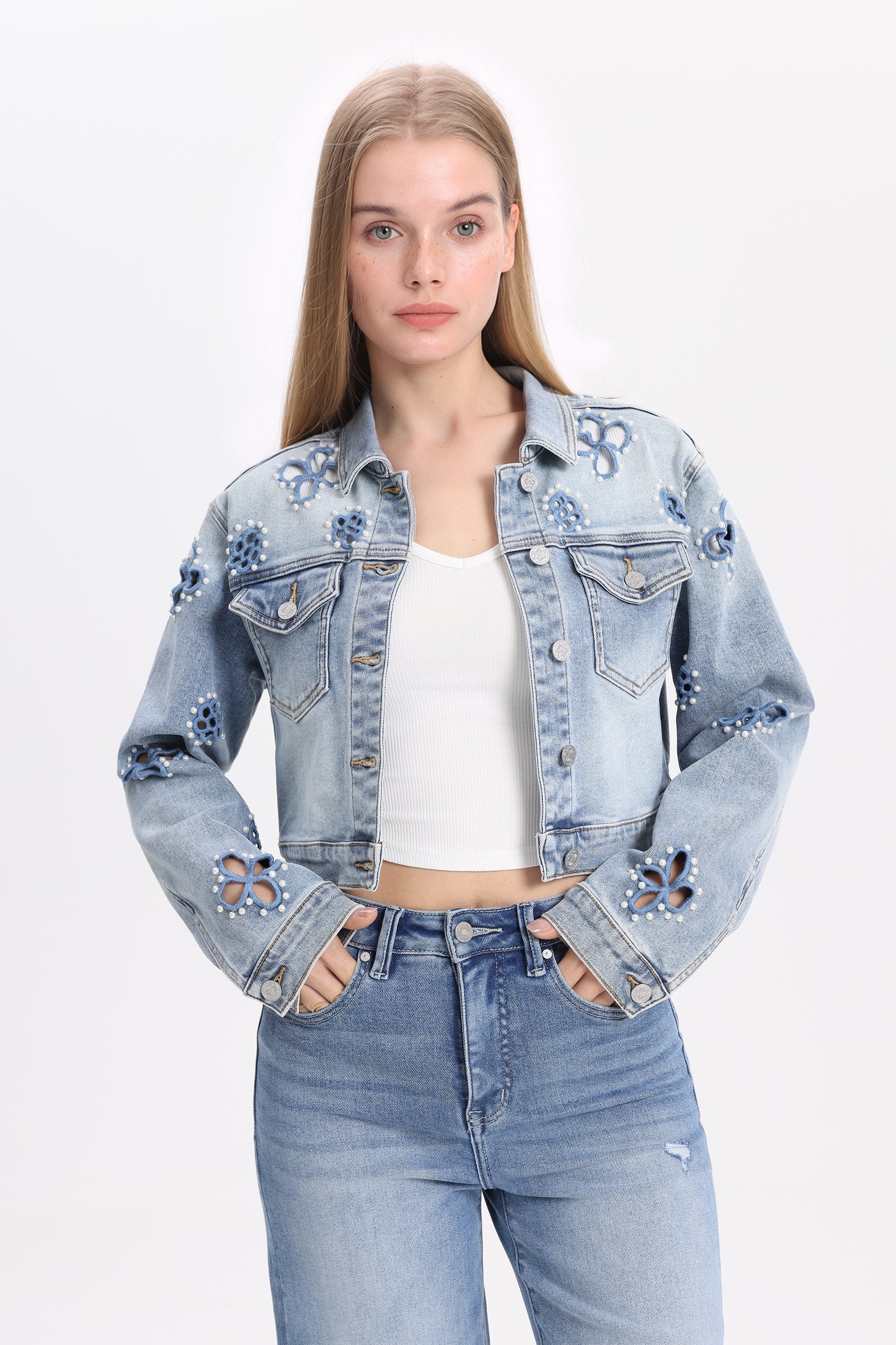 BOSTON CROPPED DENIM JACKET