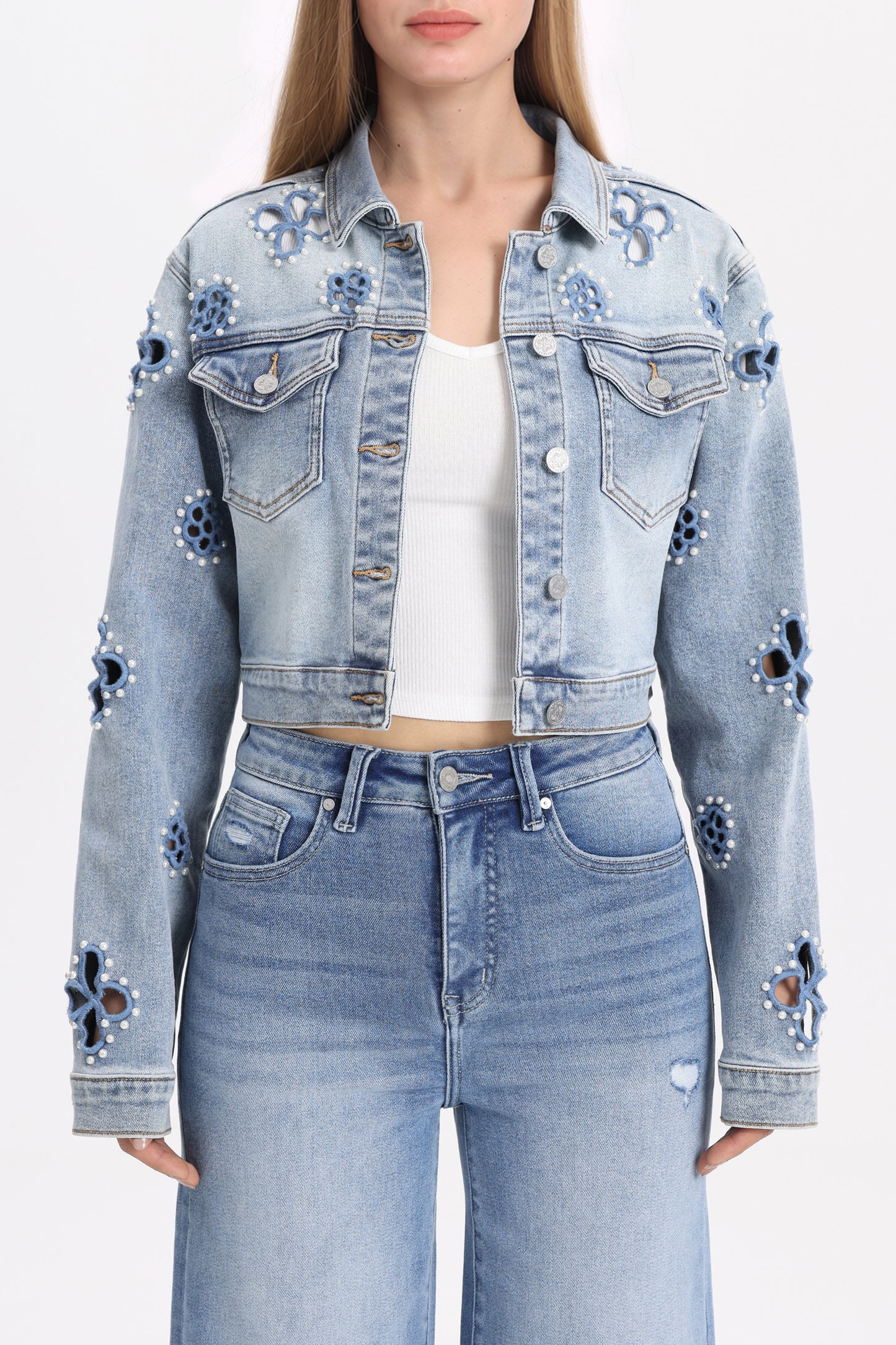BOSTON CROPPED DENIM JACKET