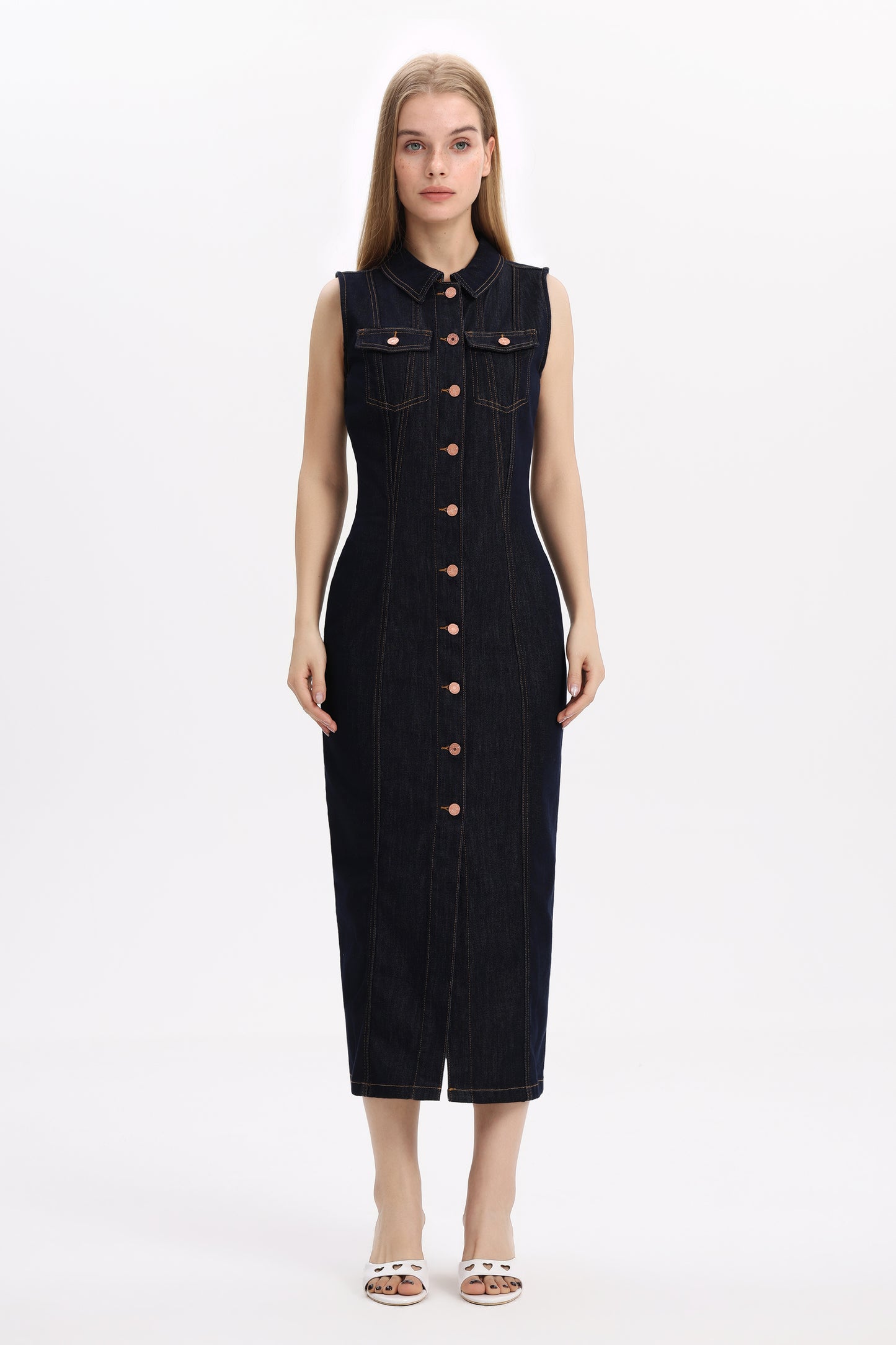 JULIA CARDIGAN DENIM DRESS