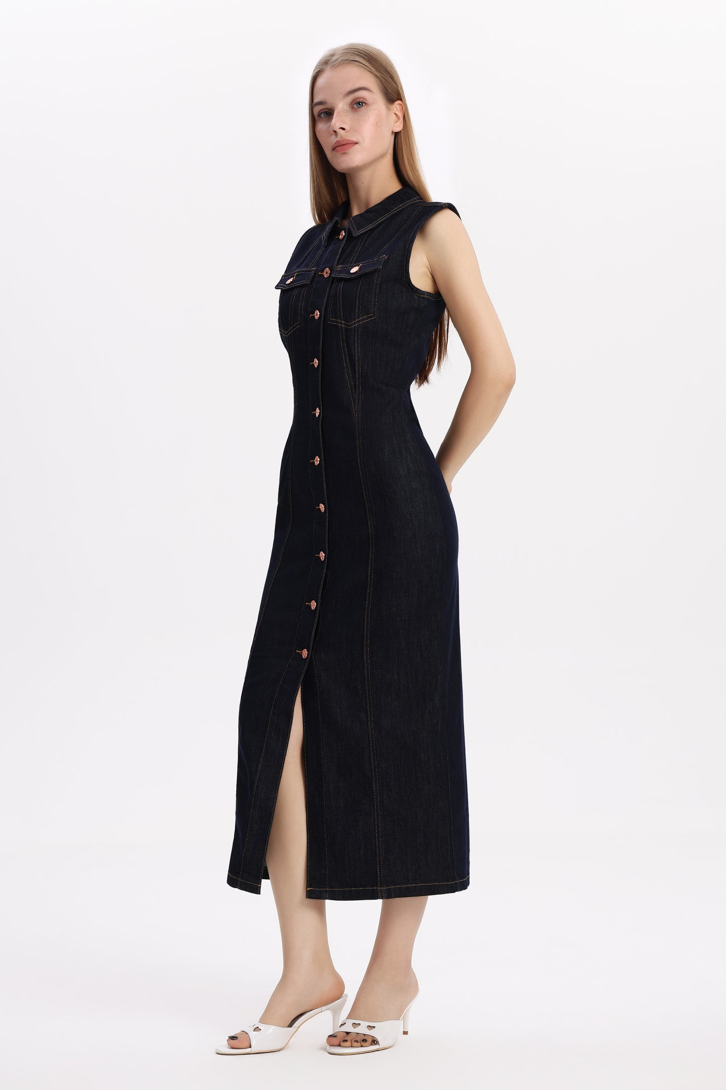 JULIA CARDIGAN DENIM DRESS