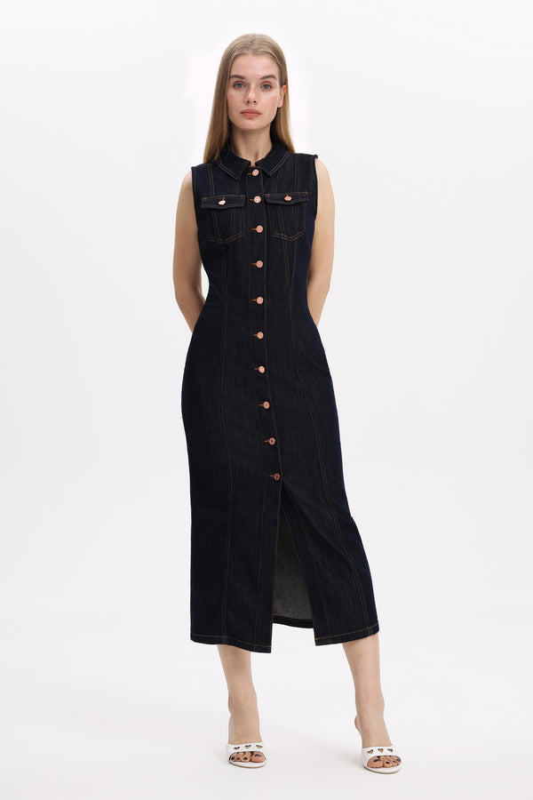 JULIA CARDIGAN DENIM DRESS