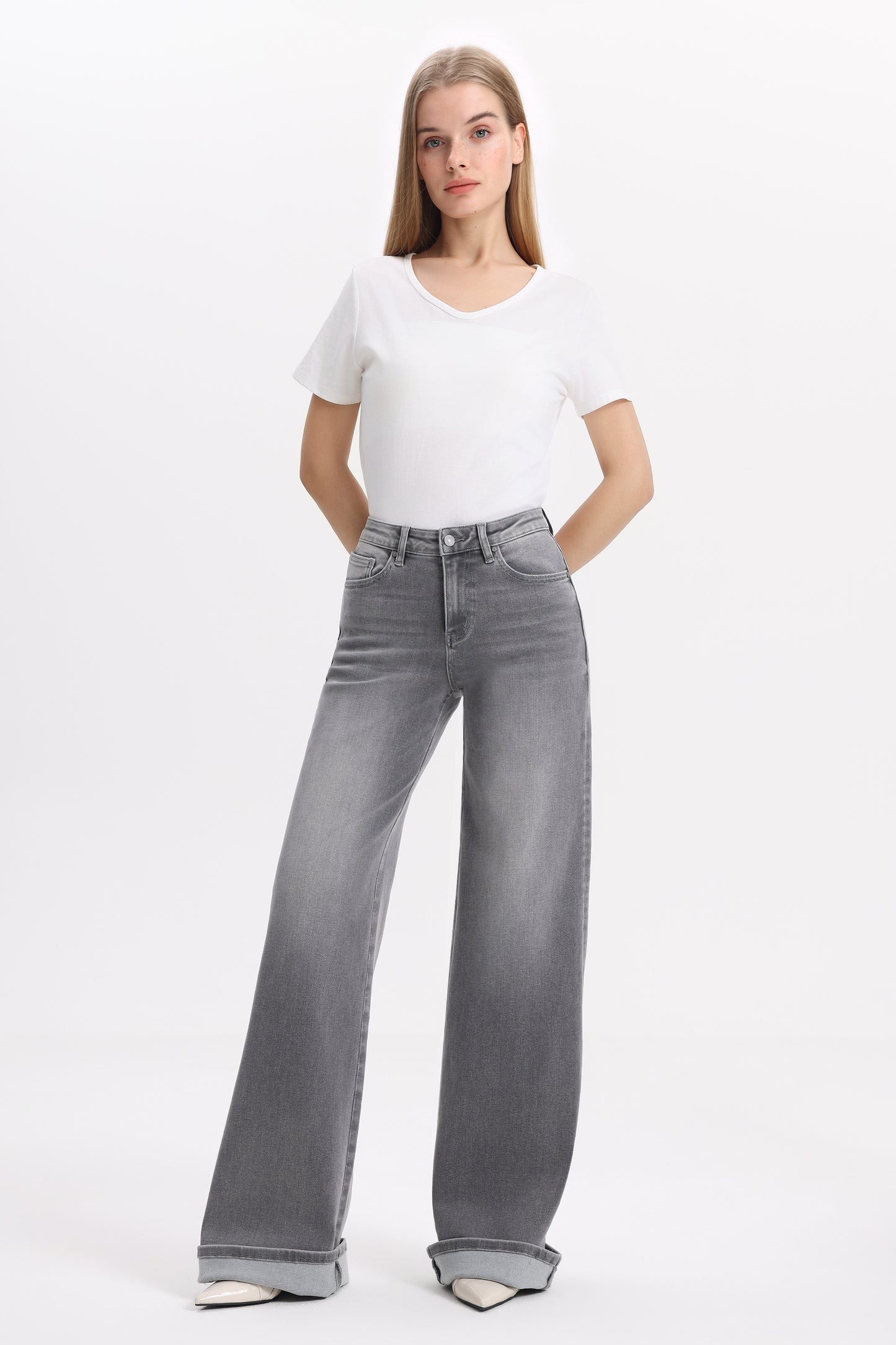 MID RISE WIDE LEG