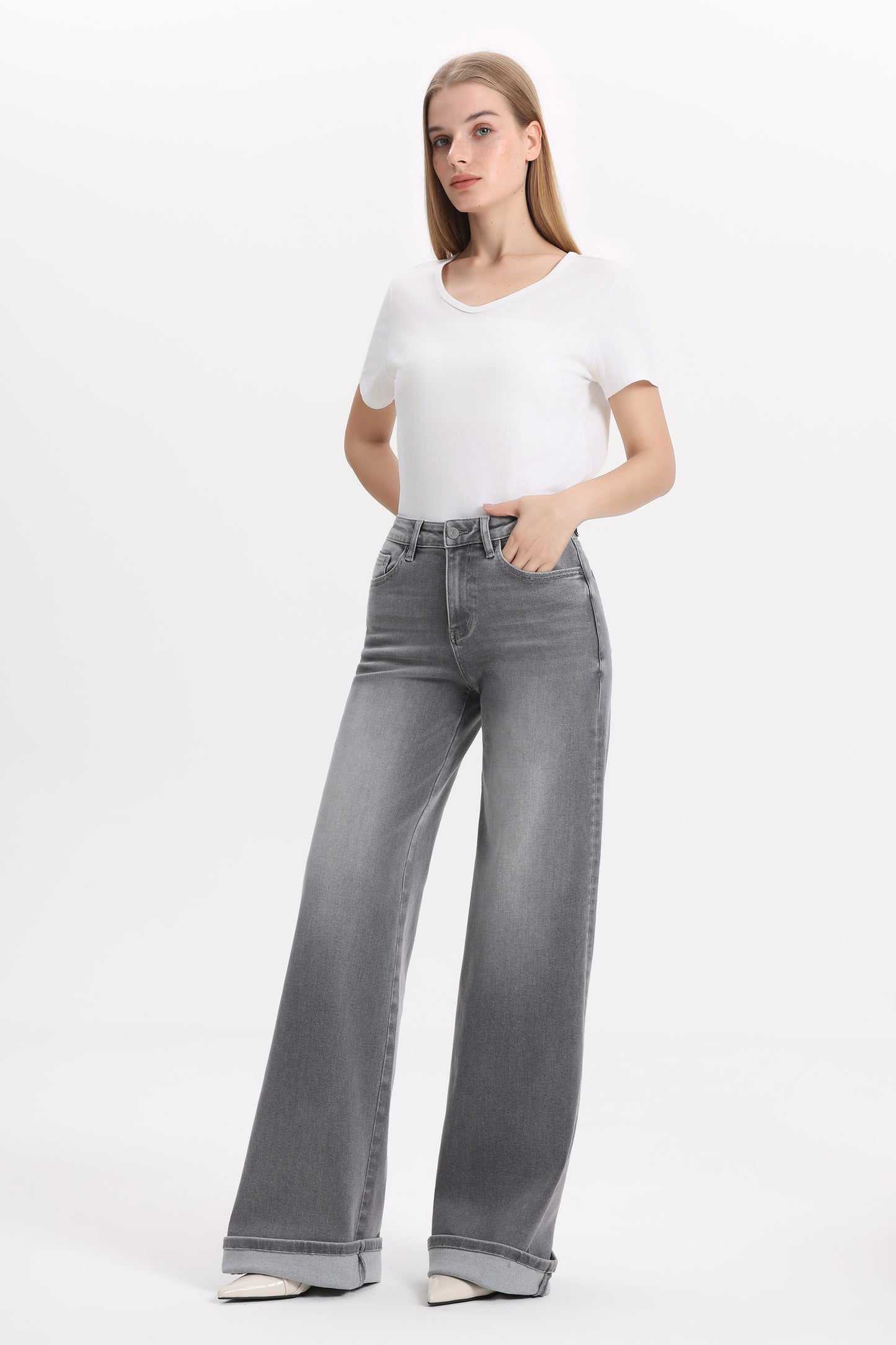 MID RISE WIDE LEG