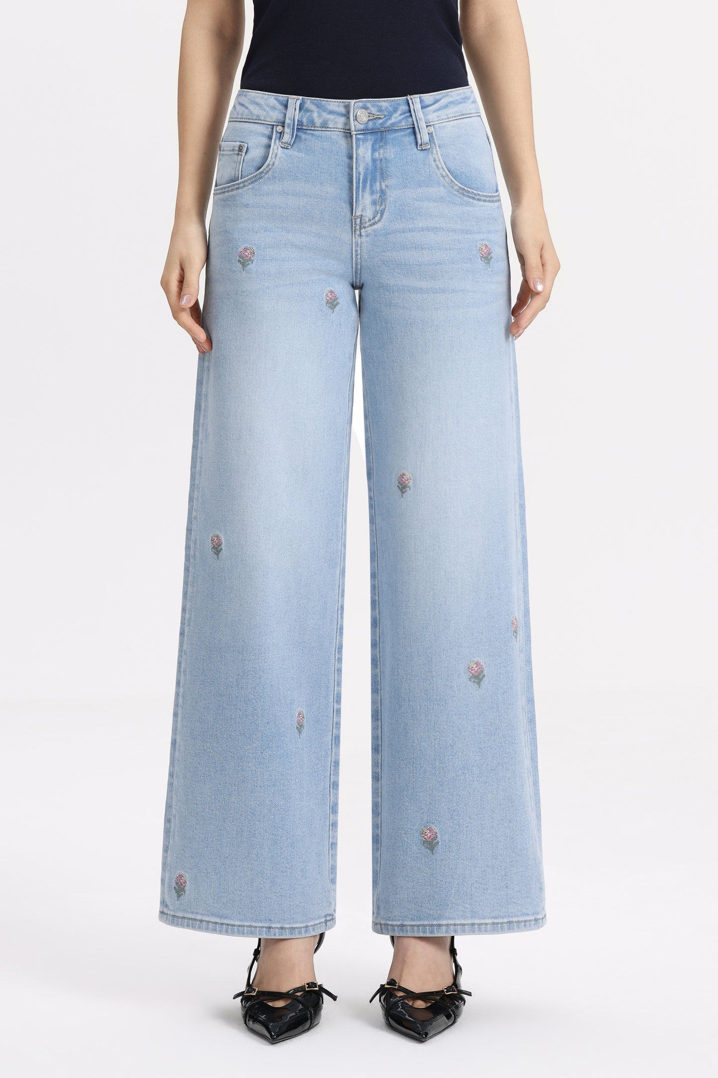ROSALIND MID RISE WIDE LEG
