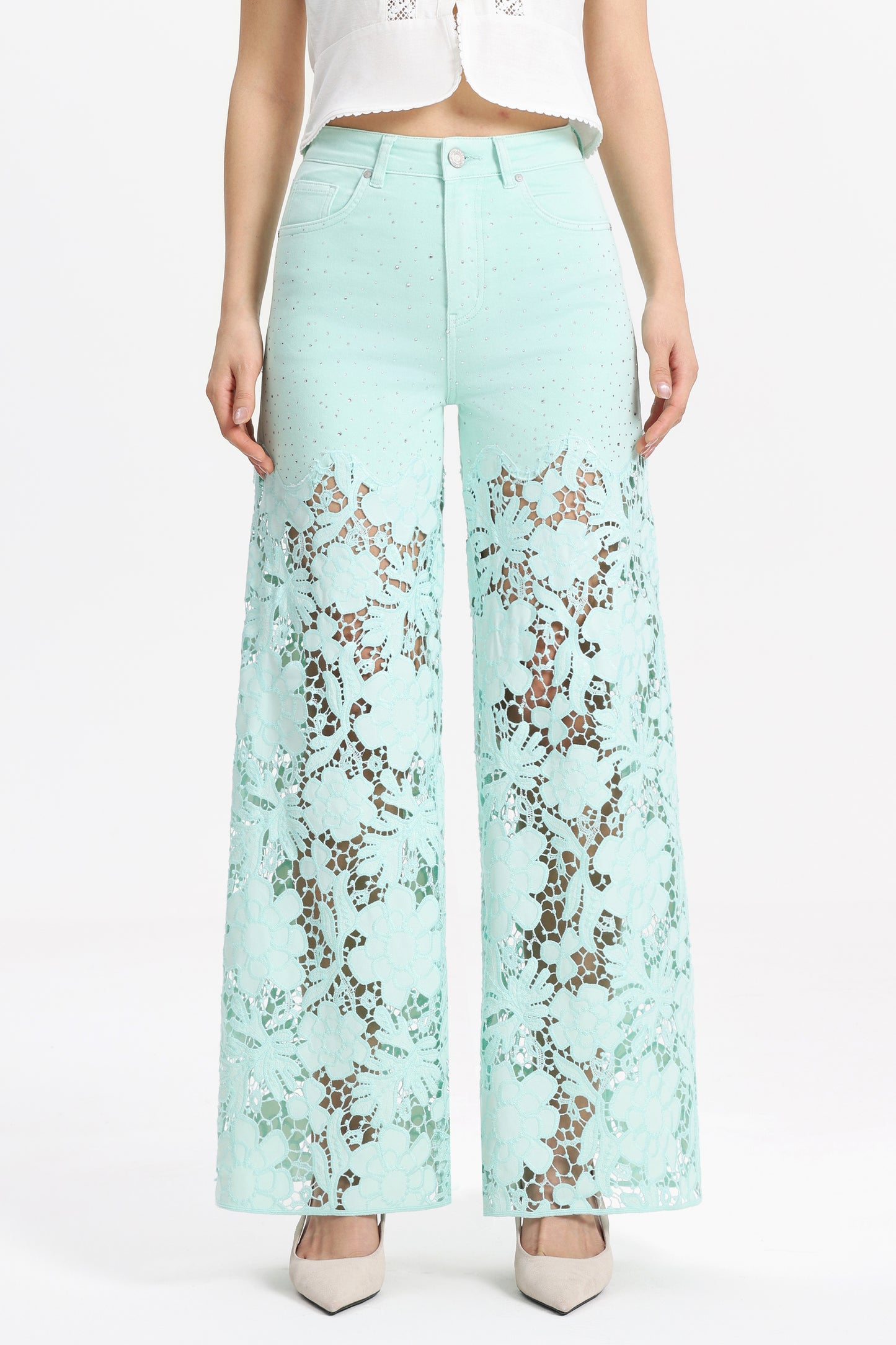 FLORA SUPER HIGH RISE WIDE LEG JEANS