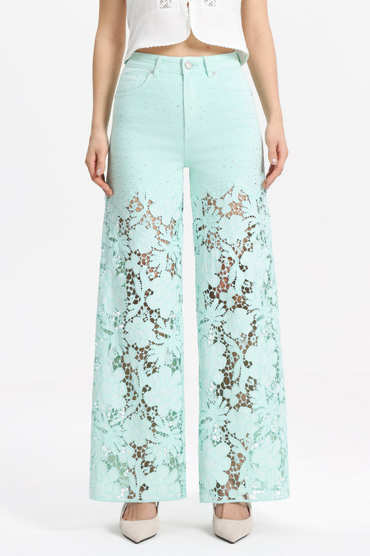 FLORA SUPER HIGH RISE WIDE LEG JEANS