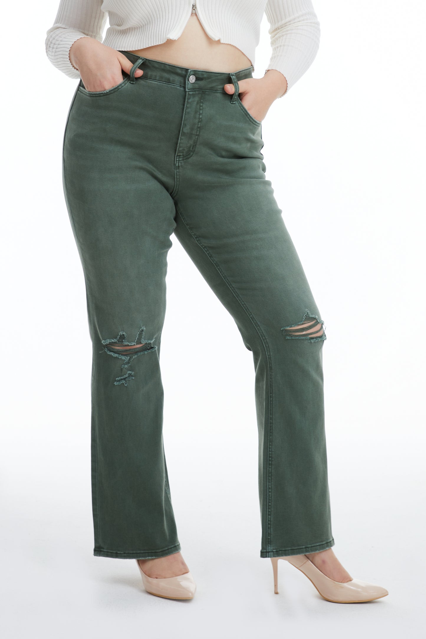 PLUS EMILY HIGH RISE FLARE