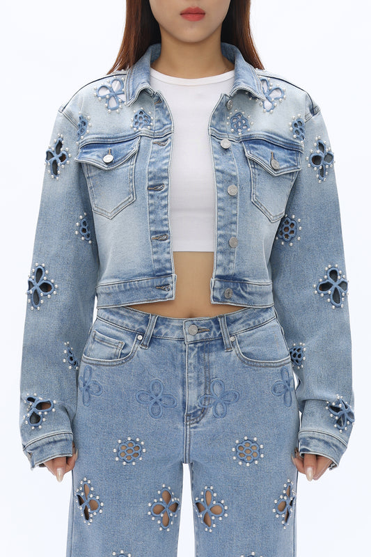 BOSTON CROPPED DENIM JACKET