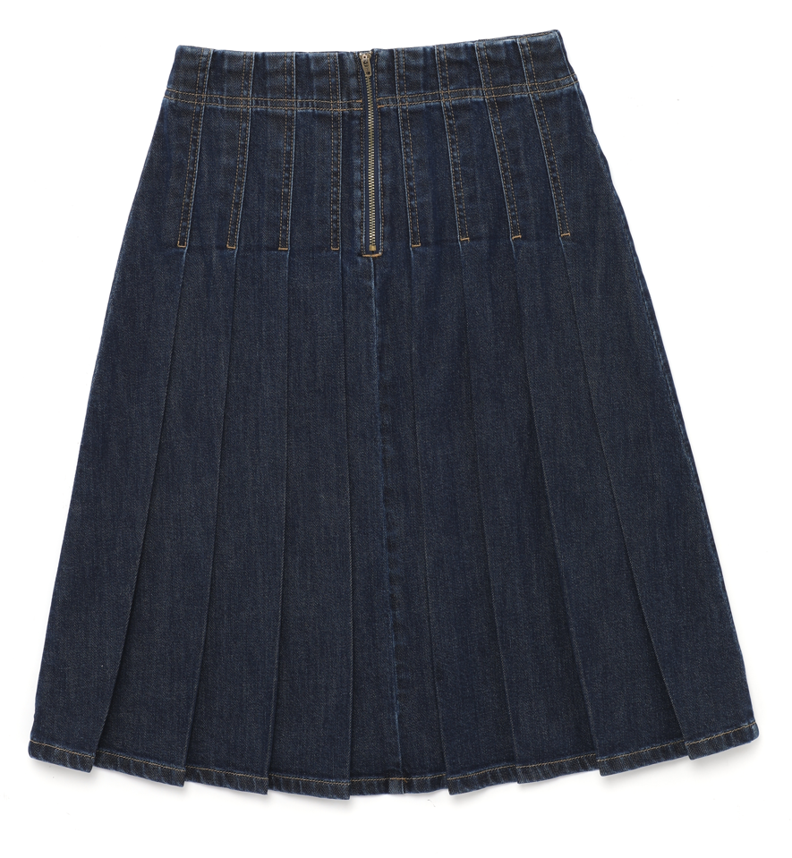 CAIUS HIGH RISE PLEATED SKIRT  BYK7089 (BYJJ044) DARK BLUE