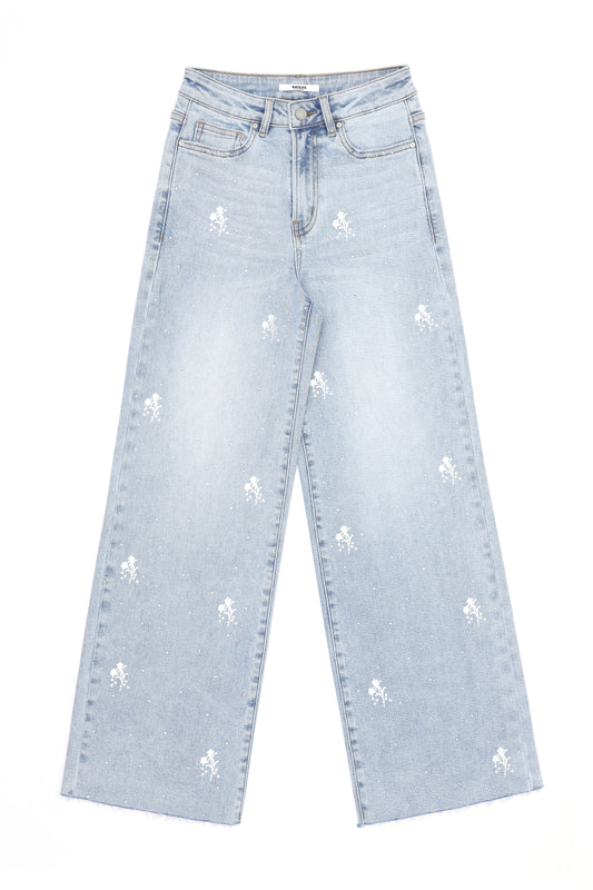 HIGH RISE WIDE LEG  BYW8285 (BYGG022) LIGHT BLUE