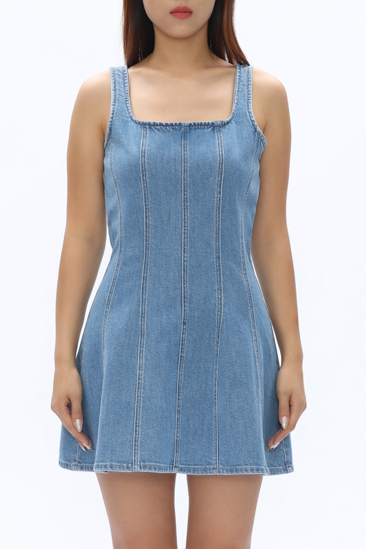 MONTREAL DENIM STRAP DRESS