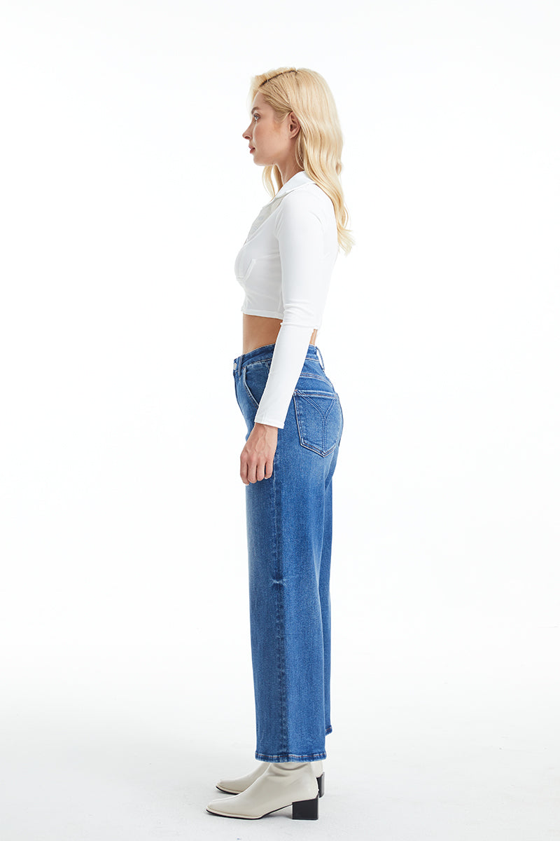 HIGH RISE CARPENTER WIDE FLARE JEANS BYW8085 SWEET