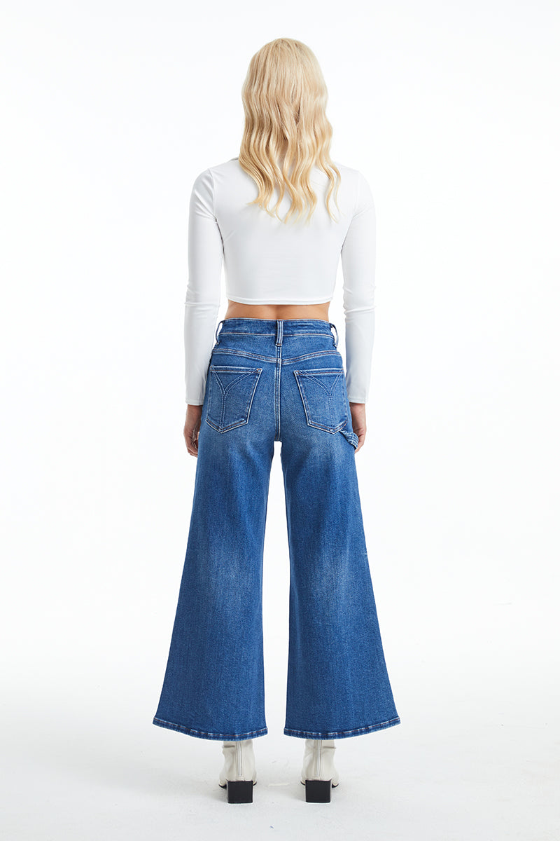 HIGH RISE CARPENTER WIDE FLARE JEANS BYW8085 SWEET