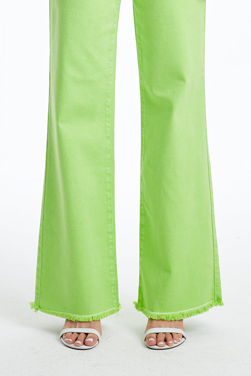 STELLA HIGH RISE WIDE LEG JEANS BYW8138 (BYHE019) GREEN