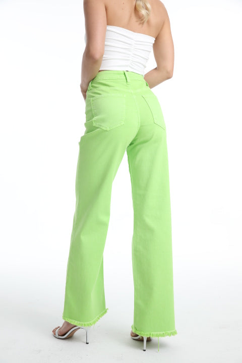 STELLA HIGH RISE WIDE LEG JEANS BYW8138 (BYHE019) GREEN