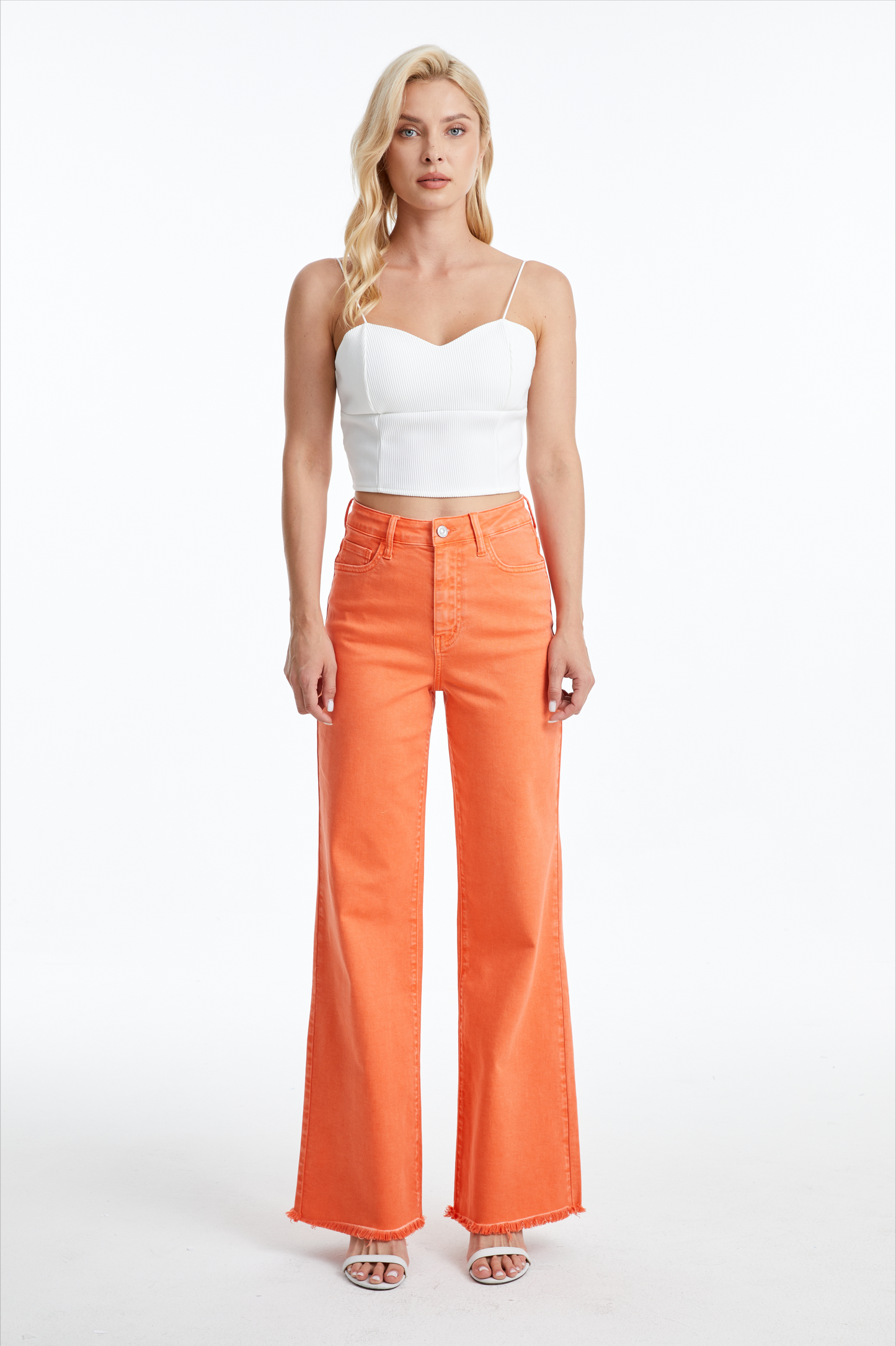 STELLA HIGH RISE WIDE LEG JEANS BYW8138 (BYHE019) CORAL