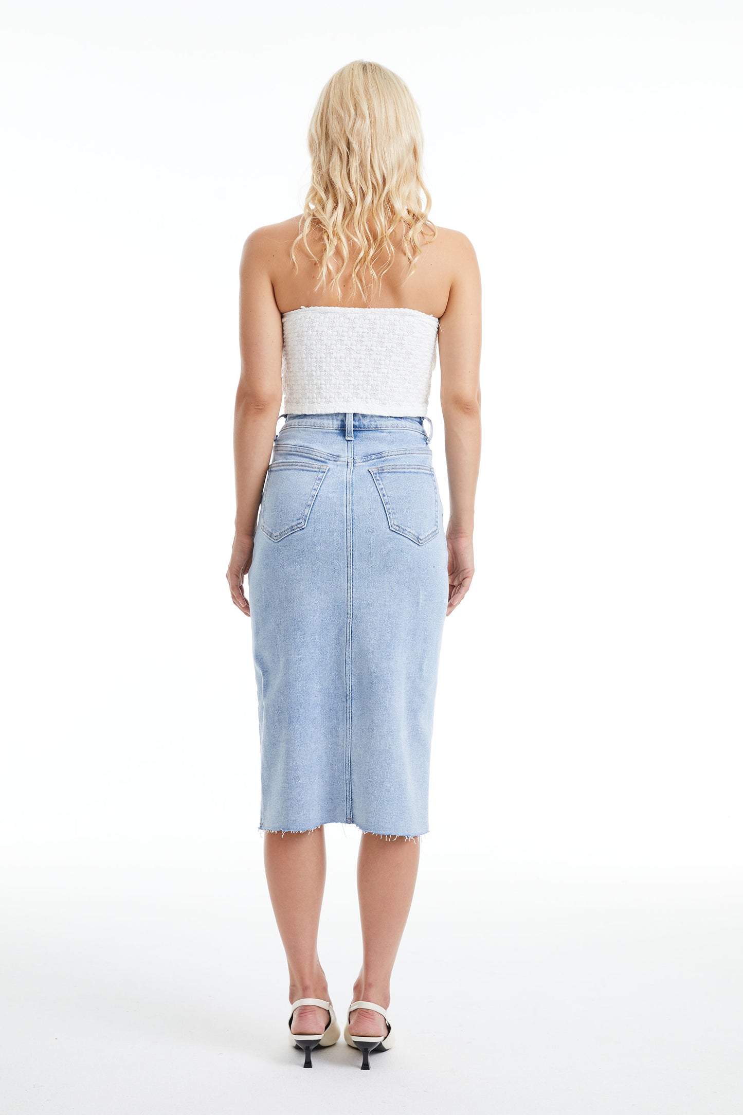 DEBBY STRETCH DENIM SKIRT BYK7033 (BYHE079) SAILING