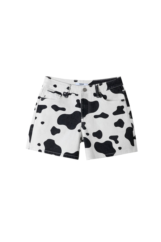 BEXLEY MID RISE SHORTS BYH6140 (BYJJ035) BLACK AND WHITE COWS