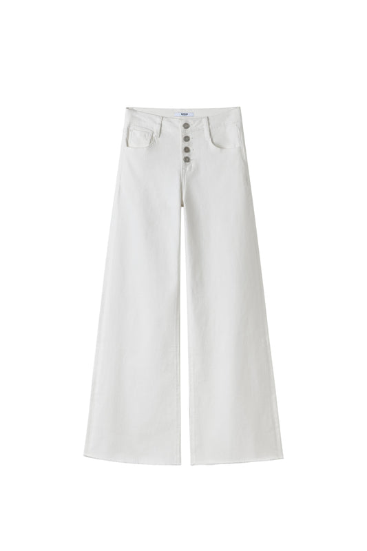 MAEVE CEDAR MID RISE WIDE LEG BYW8122 WHITE