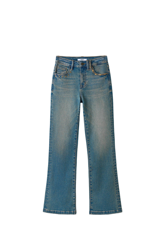 VALENTINE MID RISE FLARE BYF1201 (BYMJ291) VINTAGE MEDIUM BLUE